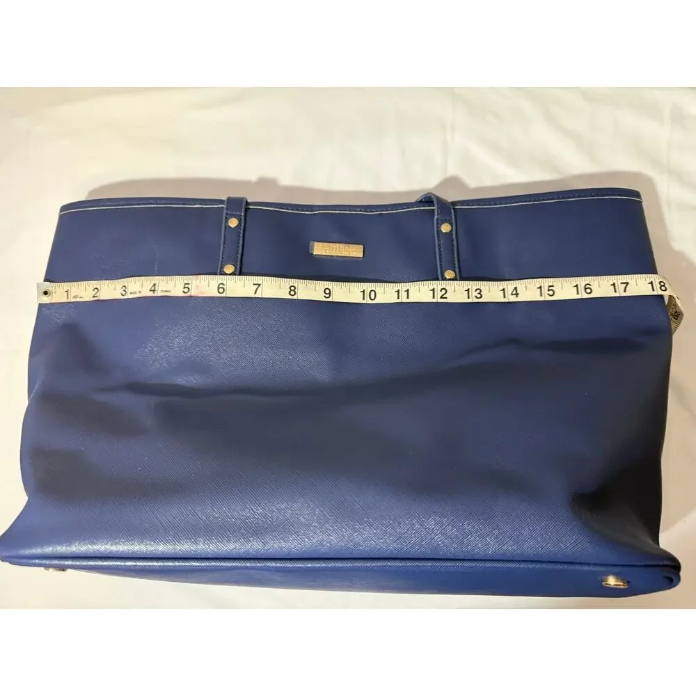 Trina Turk Blue Tote Bag + Matching Floral Wristlet Set